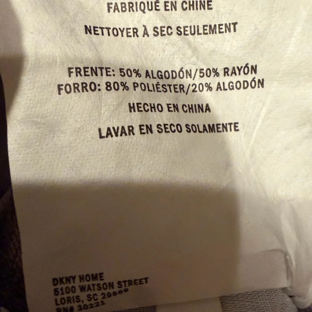 MSRP $275 DKNY Modern Knotted Velvet Panels in Charcoal 2 - 50”X 108” - Picture 7 of 8